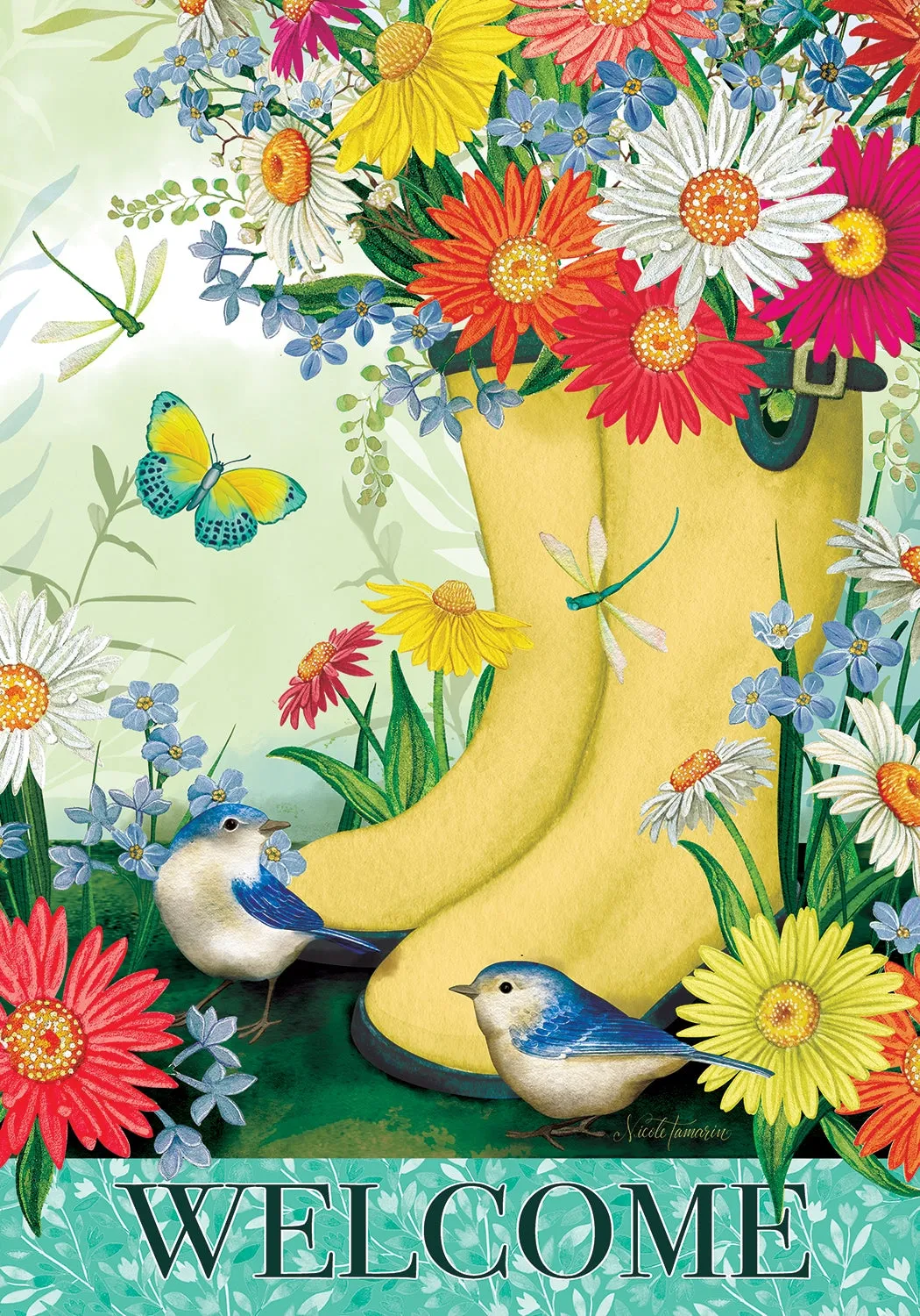Daisy Boots Banner Flag
